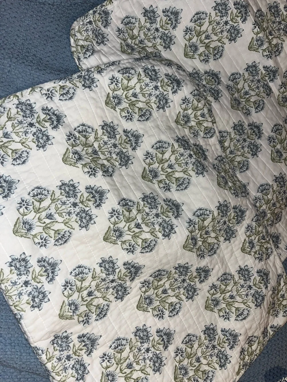 Willow Roads~ 2 shams Artisan White Quilted Pillow Shams ~ Cotton